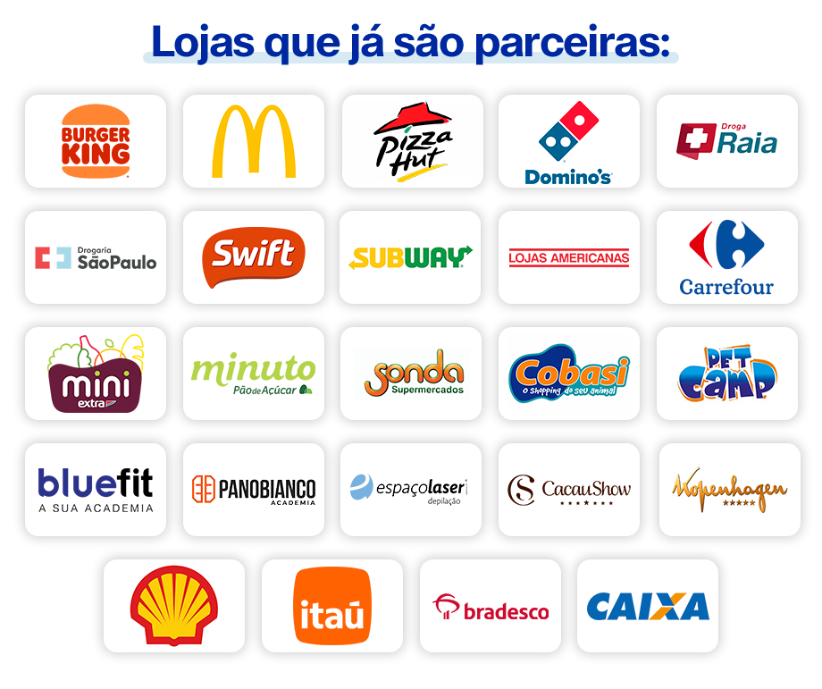 Logo de grandes marcas presentes nos empreendimentos da Best Center.